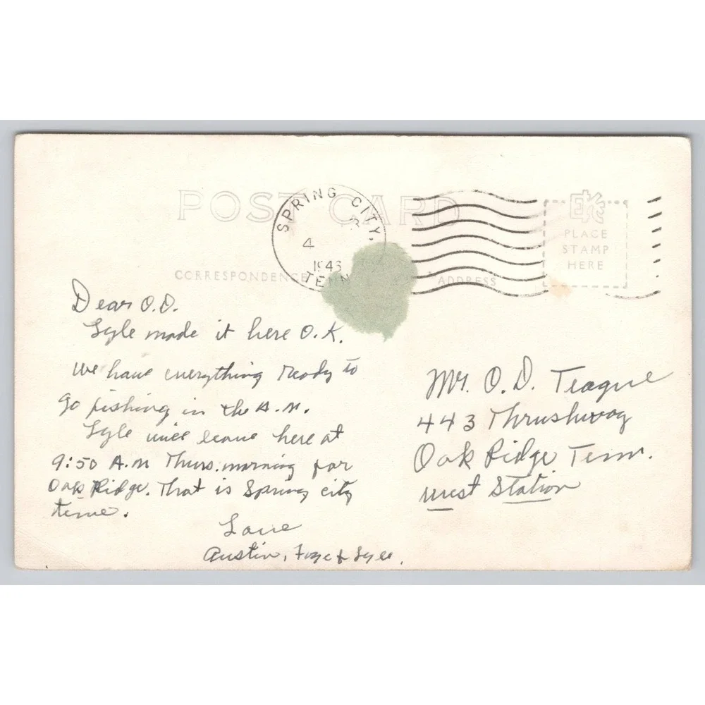 Watts Bar Dam RPPC Postcard Vintage Tennessee Hydroelectric Power Scenic‎ View